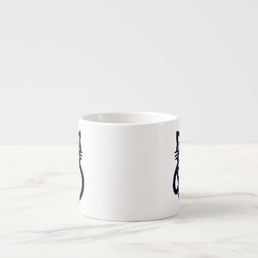 Black Trinity Knot Celtic Cat Espresso Mok (Voorkant)