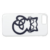 Black Trinity Knot Celtic Cat iPhone 8/7 Hoesje (Achterkant (Horizontaal))