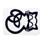 Black Trinity Knot Celtic Cat Magnet Magneet (Horizontaal)