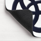 Black Trinity Knot Celtic Cat Mousepad Muismat (Hoek)