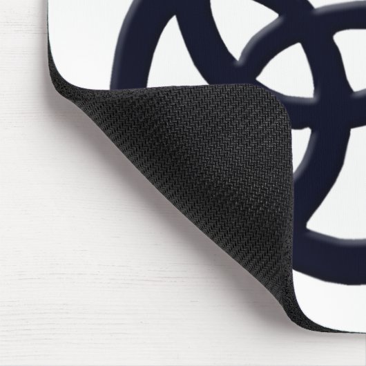 Black Trinity Knot Celtic Cat Mousepad Muismat (Hoek)