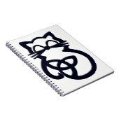 Black Trinity Knot Celtic Cat Notitieboek (Rechterzijde)