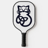 Black Trinity Knot Celtic Cat Pickleball Paddle (Achterkant)