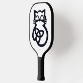 Black Trinity Knot Celtic Cat Pickleball Paddle (Links)