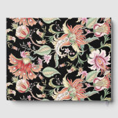 Black | Tropical Fantasy Boho Bloemenbruiloft Gastenboek (Achterkant)