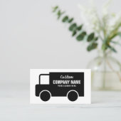 Black Truck Logo Business Card-sjabloon Visitekaartje (Staand voorkant)