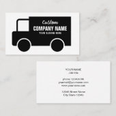 Black Truck Logo Business Card-sjabloon Visitekaartje (Voorkant / Achterkant)