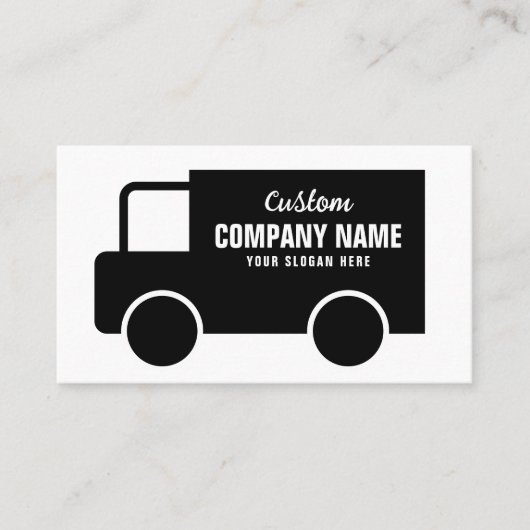 Black Truck Logo Business Card-sjabloon Visitekaartje (Voorkant)