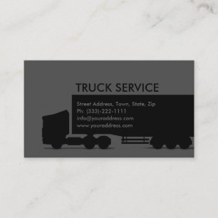 Black Truck Service Logistics Kaart Visitekaartje