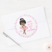 Black Tu Tu Cute Ballerina Ronde Sticker (Envelop)
