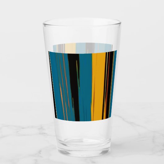 Black Turquoise en Oranje Go! Glas (Voorkant)