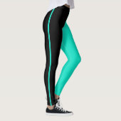 Black Turquoise Leggings Oogvaring eenvoud (Rechts)