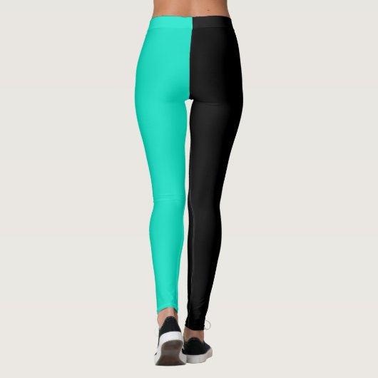 Black Turquoise Leggings Oogvaring eenvoud (Achterkant)