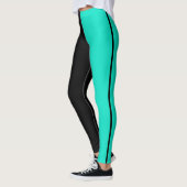 Black Turquoise Leggings Oogvaring eenvoud (Links)