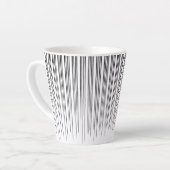 Black/Turquoise Stylish Stripe Pattern Latte Mok (Linkerhoek)