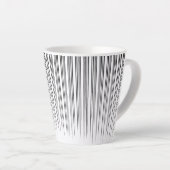 Black/Turquoise Stylish Stripe Pattern Latte Mok (Rechterhoek)
