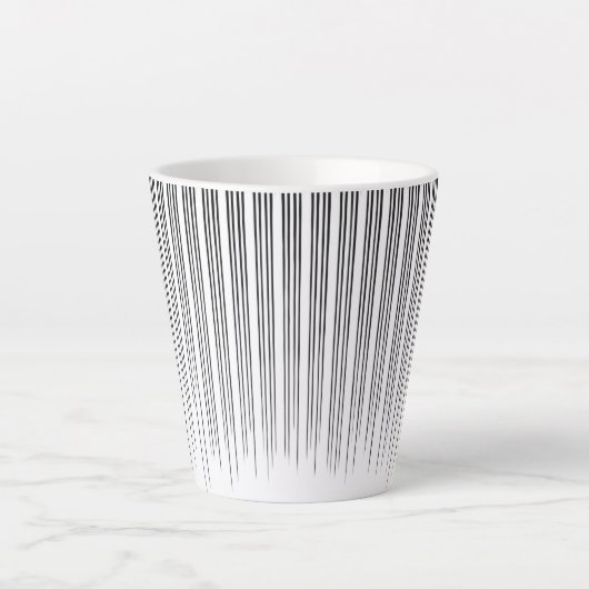 Black/Turquoise Stylish Stripe Pattern Latte Mok (Voorkant)