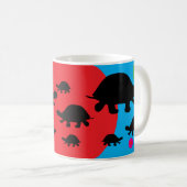 Black Turtles Colored Shapes Coffee Cup Koffiemok (Voorkant rechts)