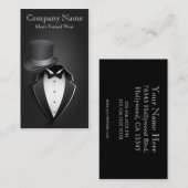 Black Tux Mannen Formal Draag Visitekaartje (Voorkant / Achterkant)