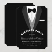 Black Tuxedo Bachelor Party Kaart (Voorkant / Achterkant)