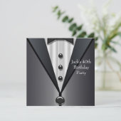 Black Tuxedo betekent 40ste verjaardag Kaart (Staand voorkant)