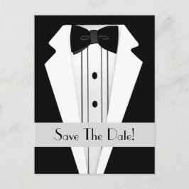Black Tuxedo Bewaar de datum Aankondigingskaart