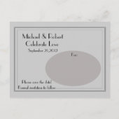 Black Tuxedo Bewaar de datum Aankondigingskaart (Achterkant)