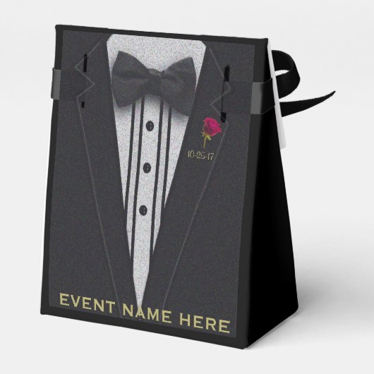 Black Tuxedo | Cadeaubox Bedankdoosjes (Achterkant)