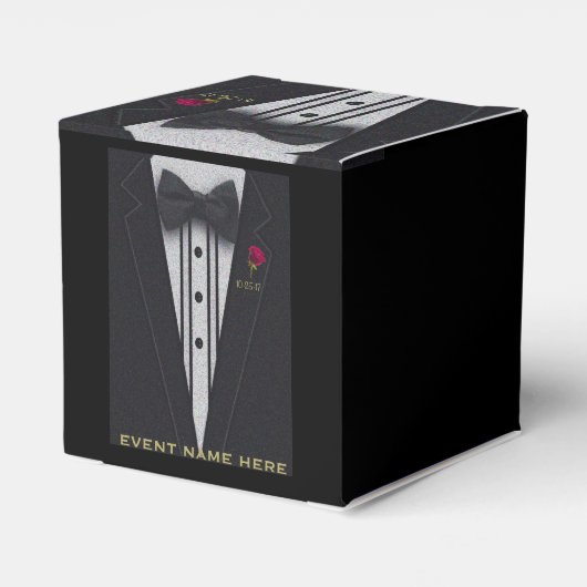 Black Tuxedo | Cadeaubox Bedankdoosjes (Achterkant)
