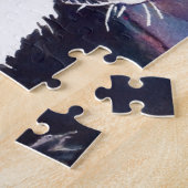 Black Tuxedo Cat in Stormy Mood Legpuzzel (Zijkant)