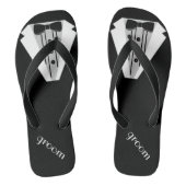 Black Tuxedo Flip Flop | Tuis voor het trekken van (Voetbed)