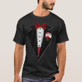 Black Tuxedo Formal Fun T-shirt (Voorkant)