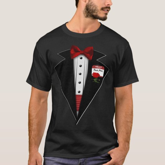 Black Tuxedo Formal Fun T-shirt (Voorkant)