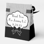 Black Tuxedo- Gast Favor Bedankt Bedankdoosjes (Achterkant)