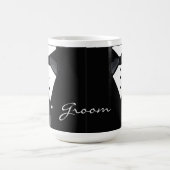 Black Tuxedo Groom Koffiemok (Center)