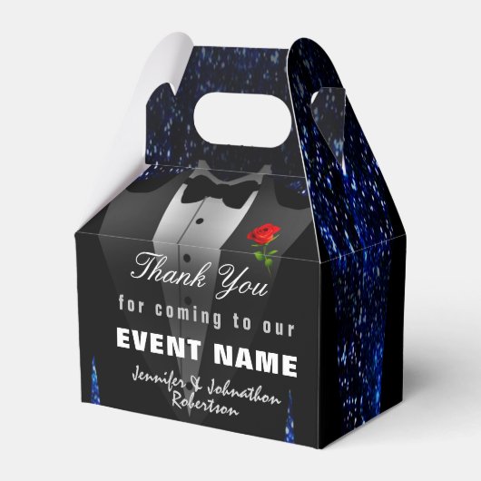 Black Tuxedo Hartelijk dank | Cadeaudoos Bedankdoosjes (Achterkant)