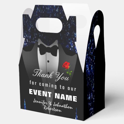 Black Tuxedo Hartelijk dank | Cadeaudoos Bedankdoosjes (Geopend)