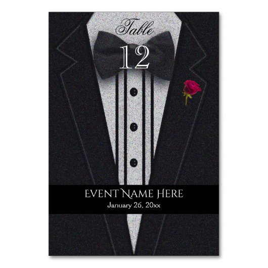 Black Tuxedo Kaart (Achterkant)