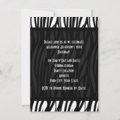 Black Tuxedo Mannen 50th Birthday Party Uitnodigin Kaart (Achterkant)