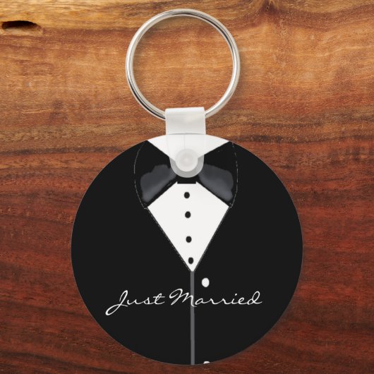 Black Tuxedo net getrouwd Sleutelhanger (Voorkant)