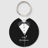 Black Tuxedo Specialized Groomsman Sleutelhanger (Voorkant)