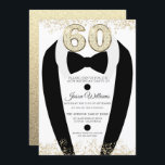 Black Tuxedo Suit Gold Mannen 60th Birthday Party Kaart<br><div class="desc">Black Tuxedo Suit Gold Mannen 60th Birthday Party Invitation Variations to the uitnodiging and matching items in our store</div>