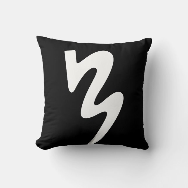 Black Two Sided Logo Pillow: Batavia Marching Band Kussen (Voorkant)