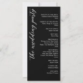 Black Typography Laurel Wreath Monogram Wedding (Achterkant)