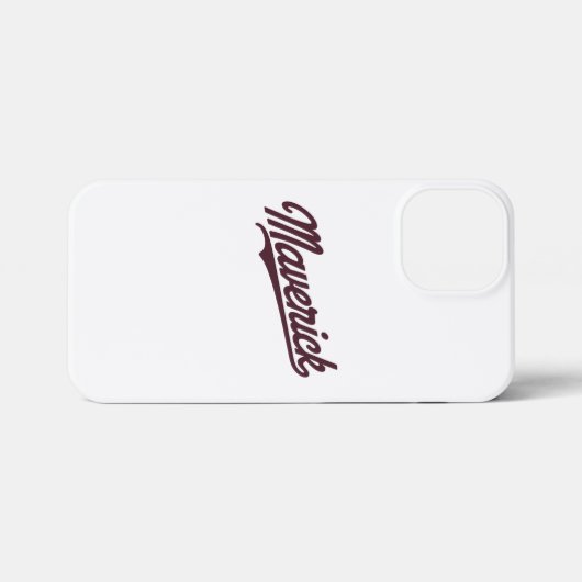 Black Typography Maverick iPhone Hoesje (Achterkant horizontaal)