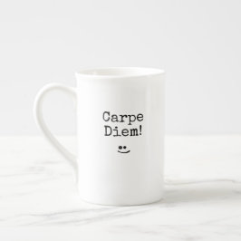 Black Typography Phrase Carpe Diem Porselein Kop