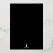 Black Typography Wedding Folie Invitation Folie Uitnodiging (Achterkant)