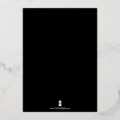 Black Typography Wedding Folie Invitation Uitnodiging (Achterkant)