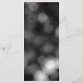 Black Typography Wedding Menu met Bokeh Back (Achterkant)