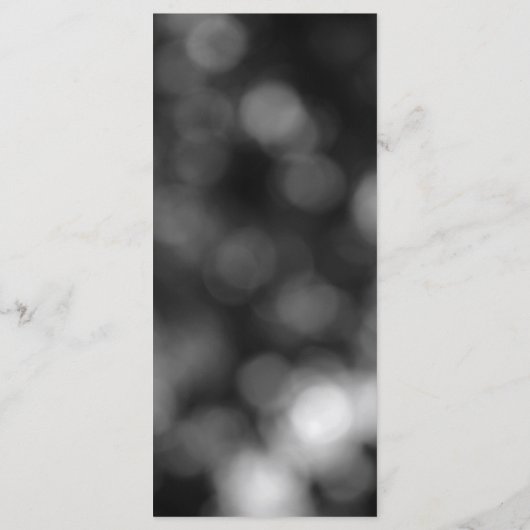 Black Typography Wedding Menu met Bokeh Back (Achterkant)